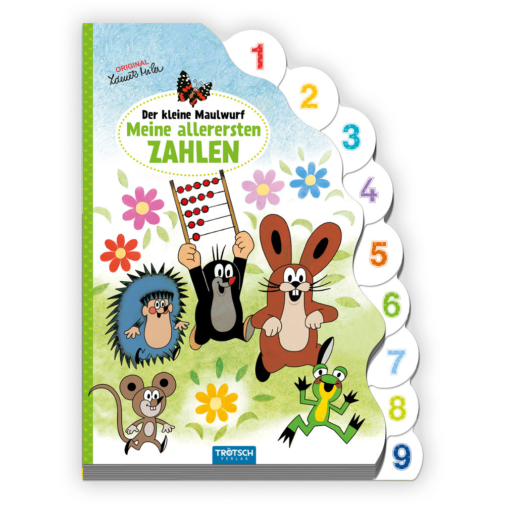 Trötsch Der kleine Maulwurf Pappbilderbuch mit Register Meine allerersten Zahlen main product photo