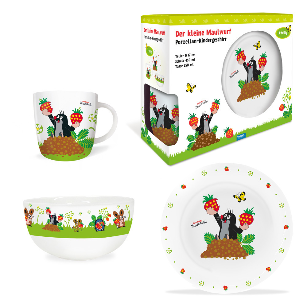 Trötsch Der kleine Maulwurf Geschirrset Erdbeere Porzellan main product photo