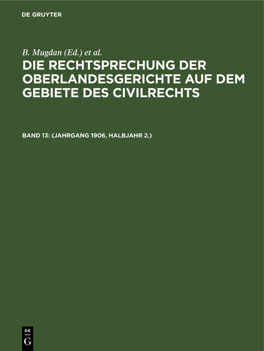 (Jahrgang 1906, Halbjahr 2.) main product photo