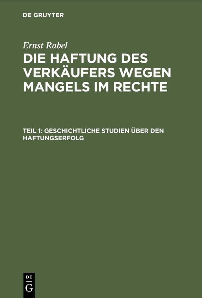 Geschichtliche Studien über den Haftungserfolg main product photo
