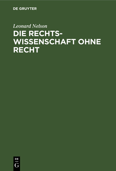 Die Rechtswissenschaft ohne Recht main product photo