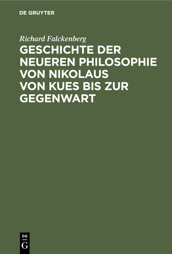 Geschichte der neueren Philosophie von Nikolaus von Kues bis zur Gegenwart main product photo