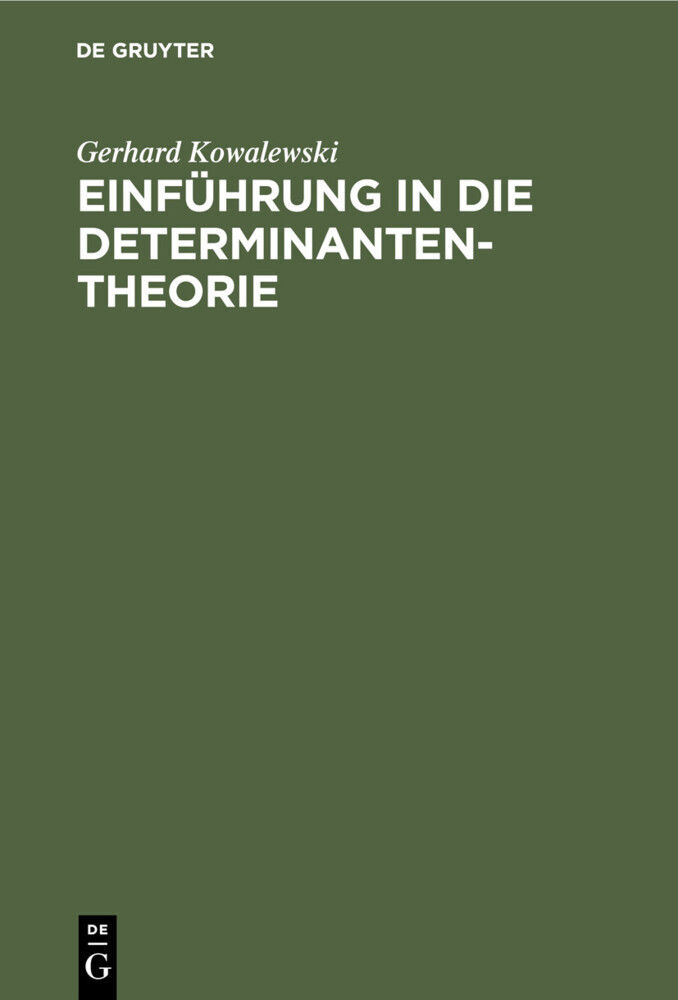 Einführung in die Determinantentheorie main product photo