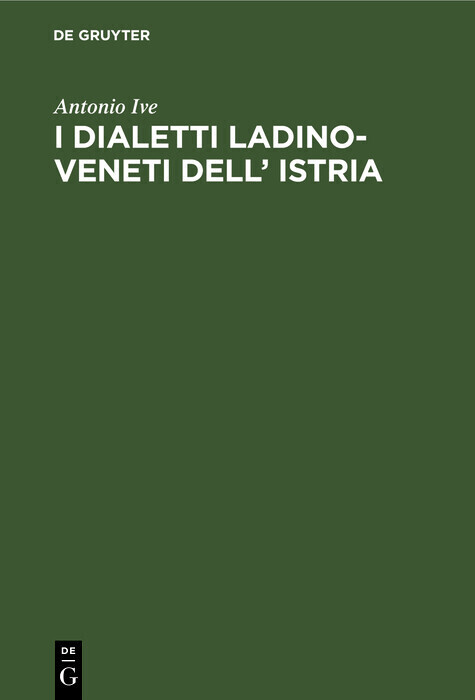 I dialetti Ladino-Veneti dell' Istria main product photo