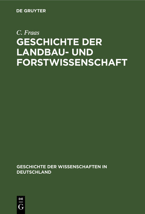 Geschichte der Landbau- und Forstwissenschaft main product photo
