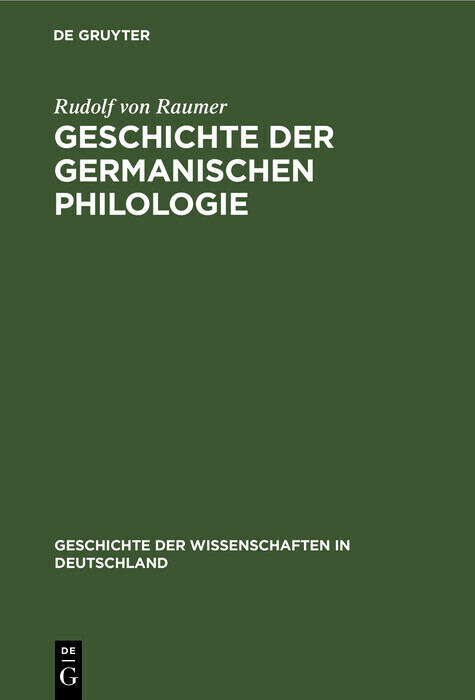 Geschichte der germanischen Philologie main product photo