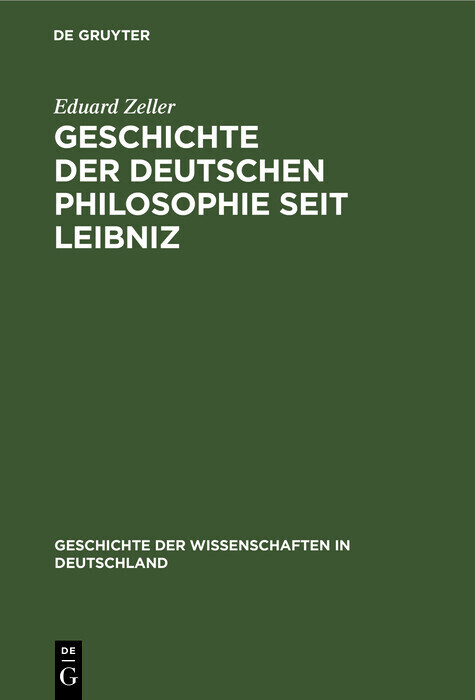 Geschichte der deutschen Philosophie seit Leibniz main product photo