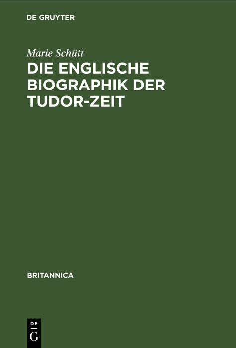 Die englische Biographik der Tudor-Zeit main product photo