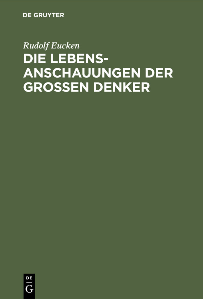 Die Lebensanschauungen der grossen Denker main product photo