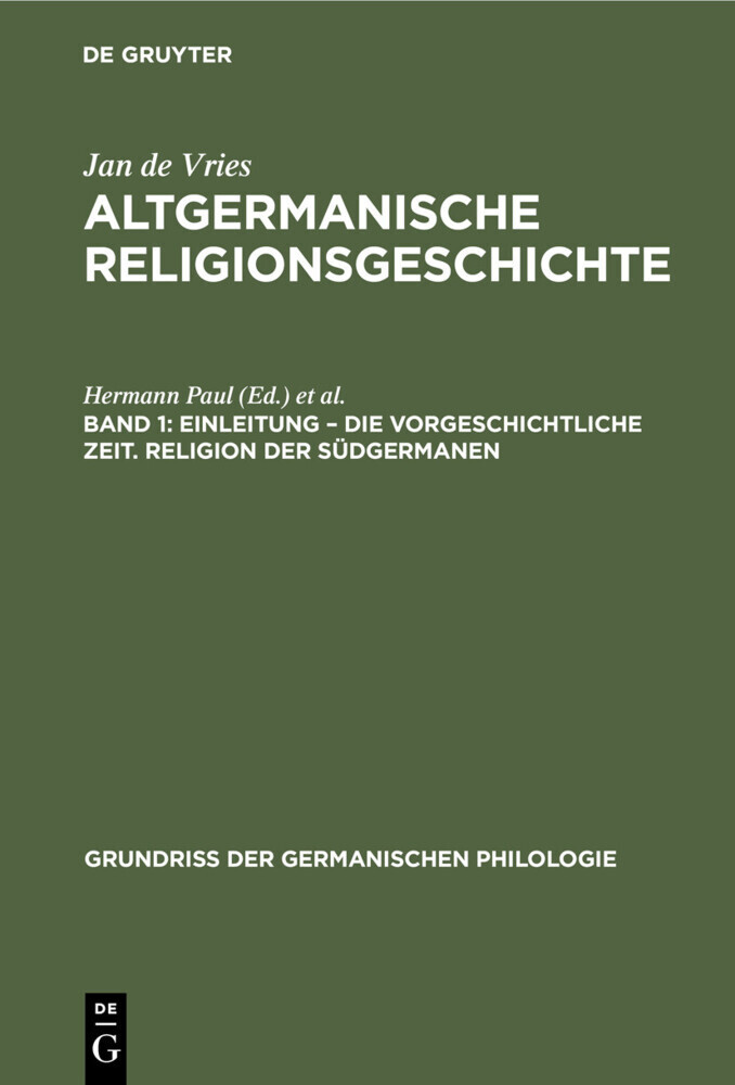 Einleitung - die Vorgeschichtliche Zeit. Religion der Südgermanen main product photo