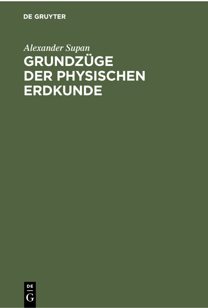 Grundzüge der physischen Erdkunde main product photo