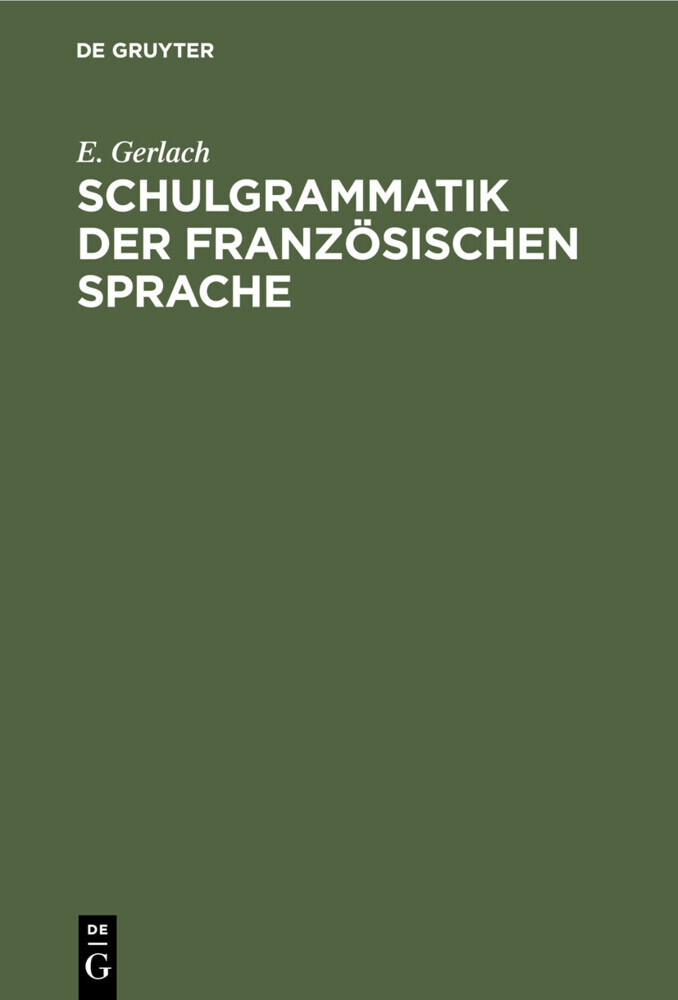 Schulgrammatik der französischen Sprache main product photo