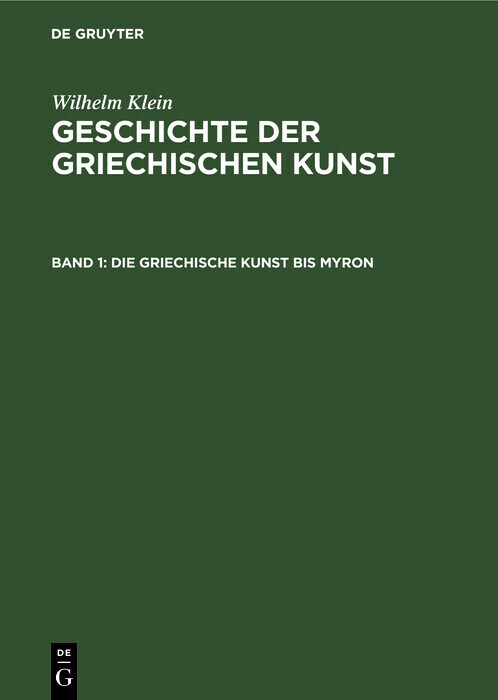 Die Griechische Kunst bis Myron main product photo