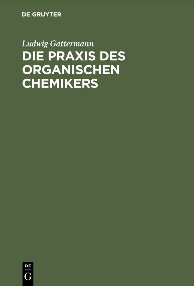 Die Praxis des organischen Chemikers main product photo