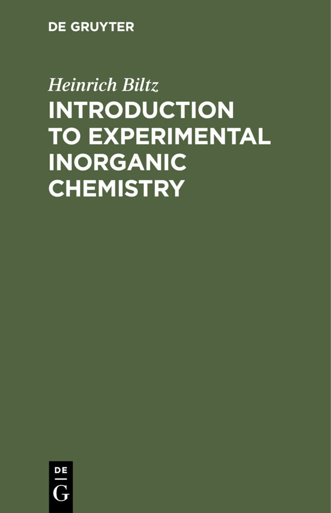 Introduction to Experimental Inorganic Chemistry main product photo