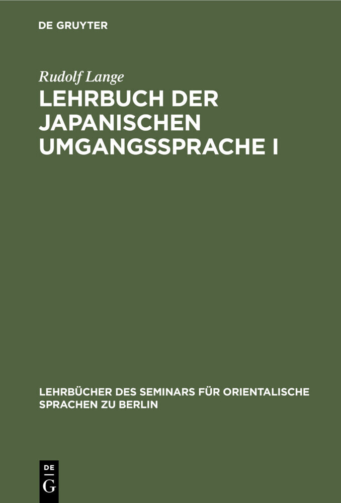 Lehrbuch der japanischen Umgangssprache I main product photo