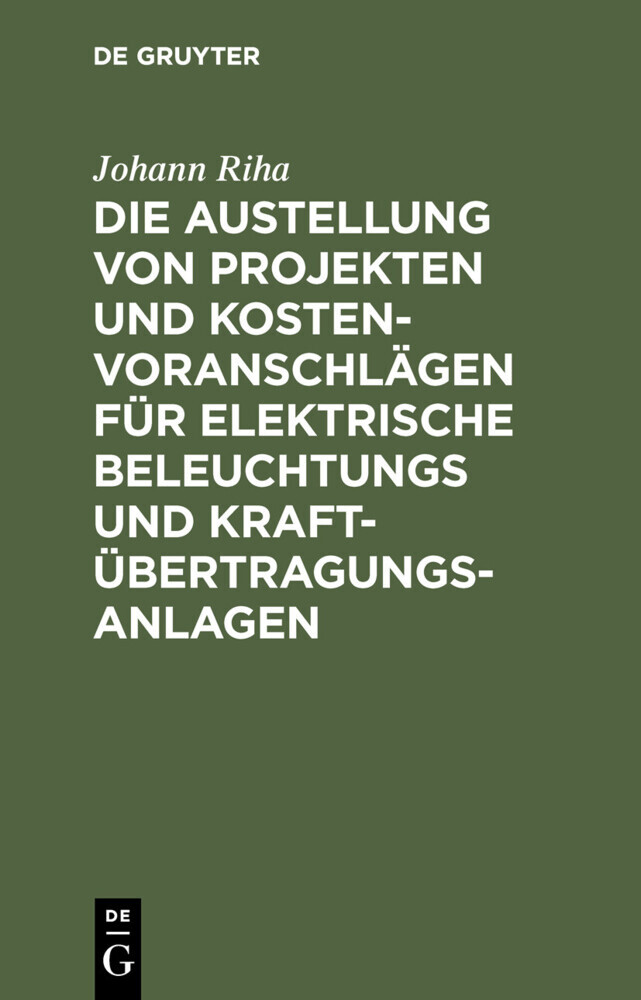 Die Austellung von Projekten und Kostenvoranschlägen für elektrische Beleuchtungs und Kraftübertragungs-Anlagen main product photo