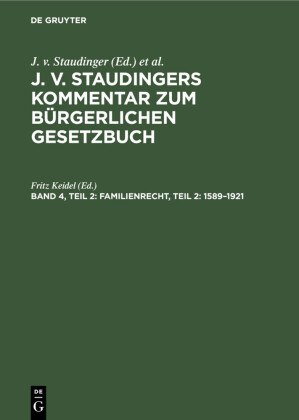 Familienrecht, Teil 2: 1589-1921