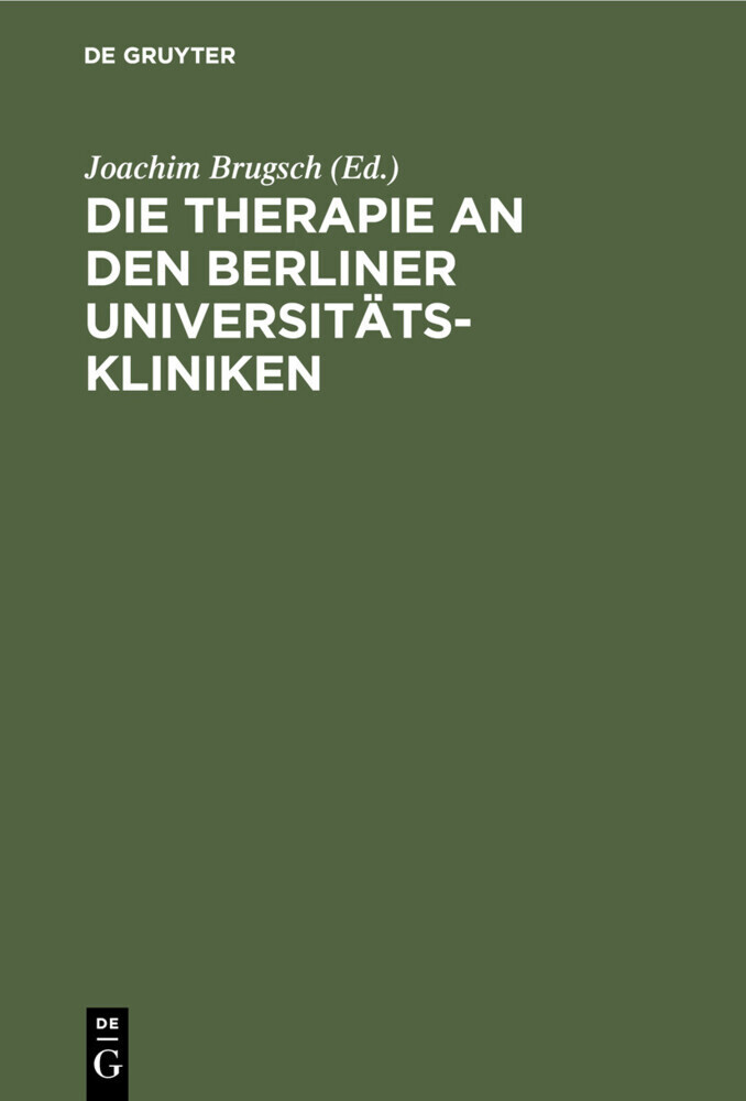 Die Therapie an den Berliner Universitäts-Kliniken main product photo
