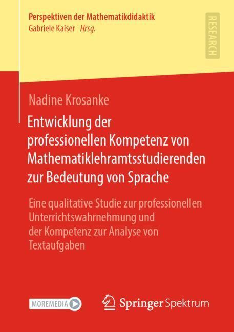 Entwicklung der professionellen Kompetenz von Mathematiklehramtsstudierenden zur Bedeutung von Sprache main product photo