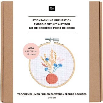 Stickpackung Kreuzstich Mini Kit Trockenblumen