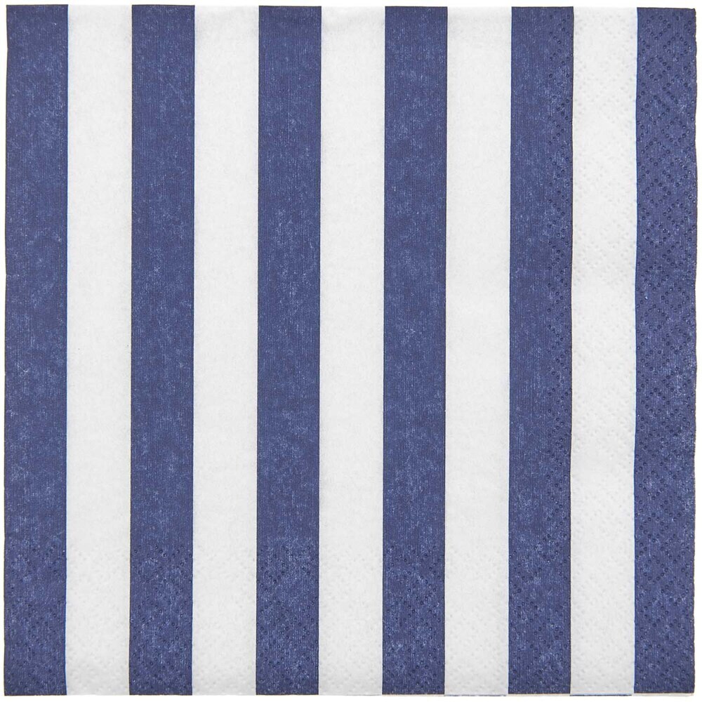 Servietten, blau/weiß gestreift, FSC MIX main product photo