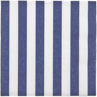 Servietten, blau/weiß gestreift, FSC MIX