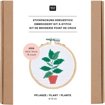 Stickpackung Kreuzstich Mini Kit Pflanze