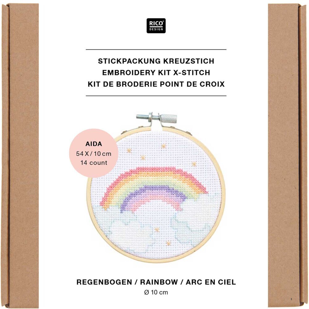 Stickpackung Kreuzstich Mini Kit Regenbogen main product photo