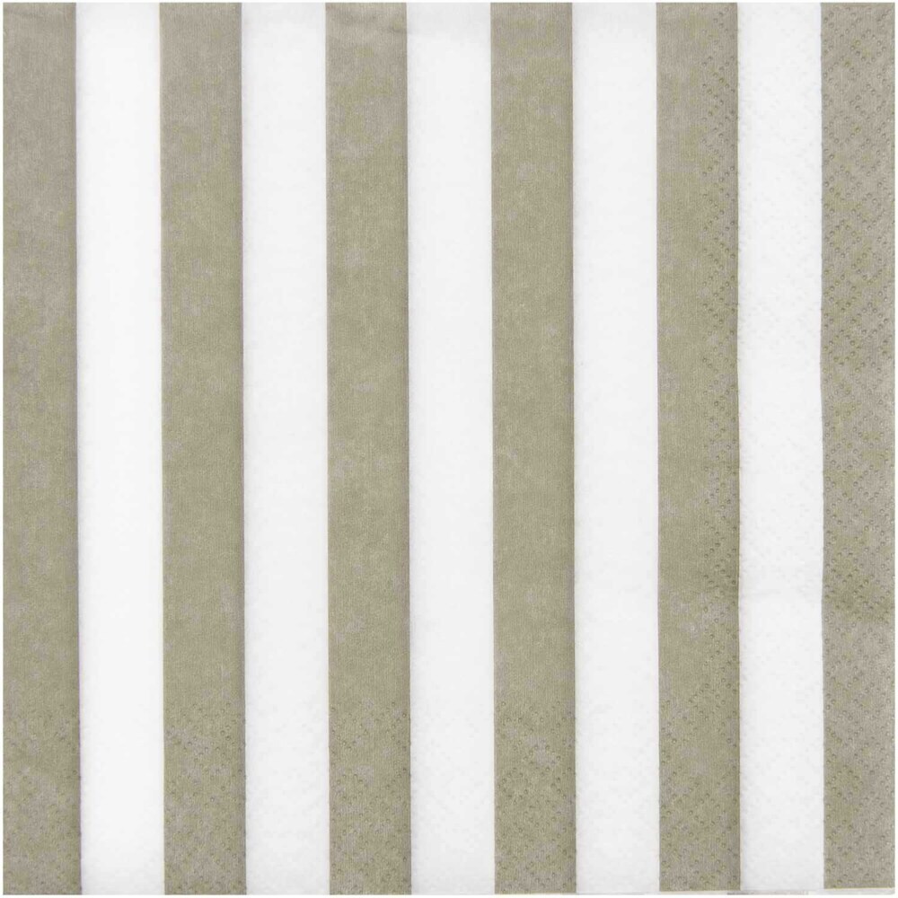 Servietten, beige/weiß gestreift, FSC MIX main product photo