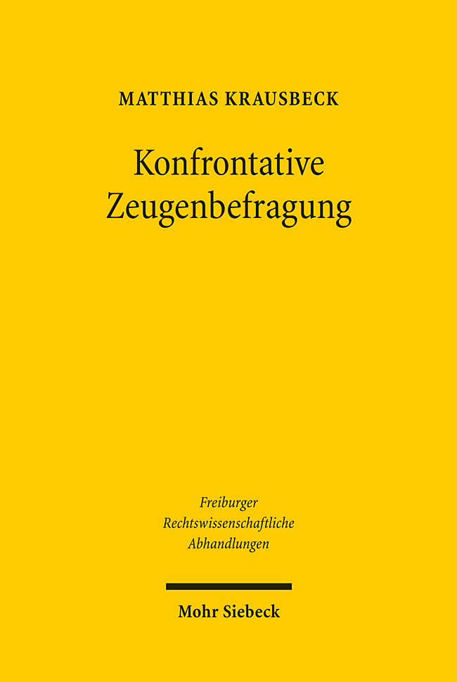Konfrontative Zeugenbefragung main product photo