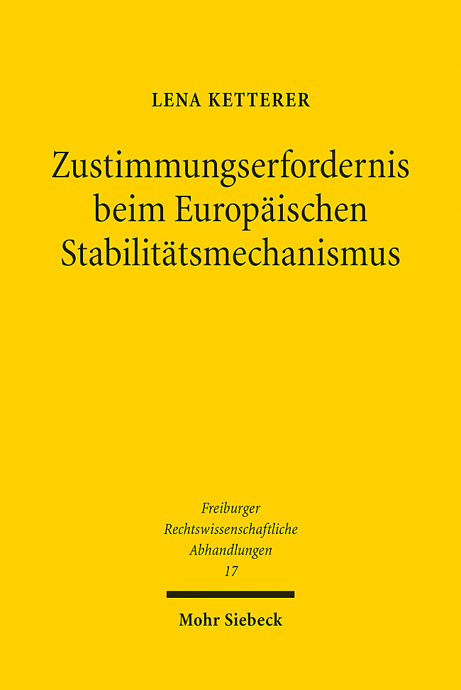 Zustimmungserfordernis beim Europäischen Stabilitätsmechanismus main product photo