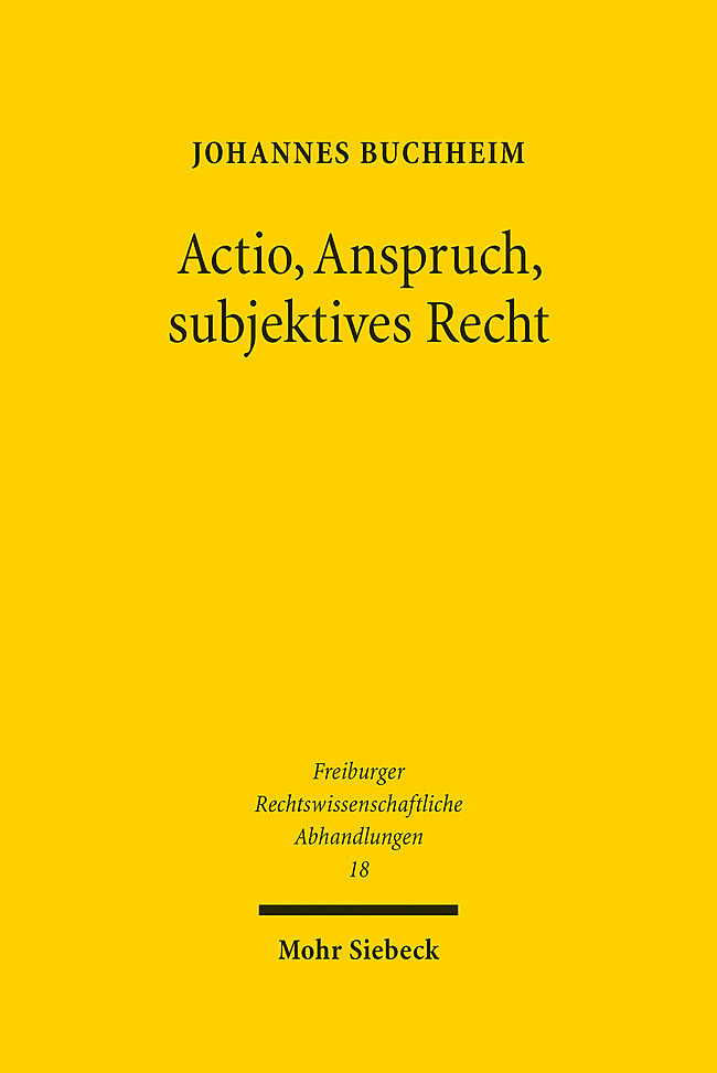 Actio, Anspruch, subjektives Recht main product photo