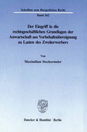 Der Eingriff in die rechtsgeschäftlichen Grundlagen der Anwartschaft aus Vorbehaltsübereignung zu Lasten des Zweiterwerbers.