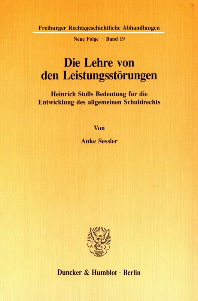 Die Lehre von den Leistungsstörungen. main product photo