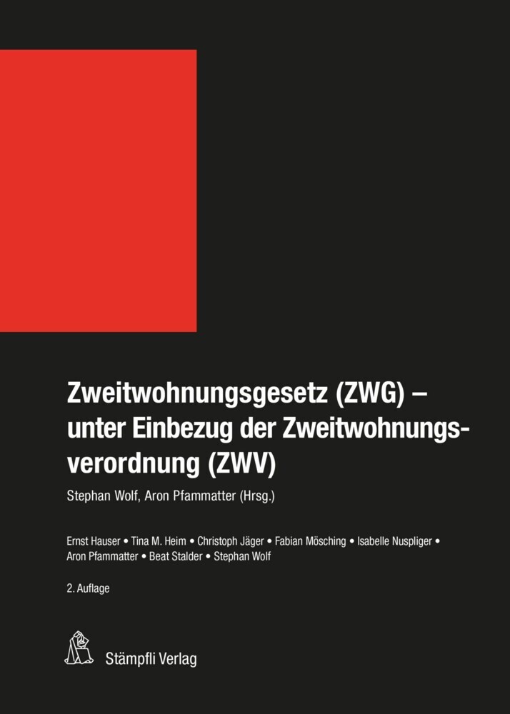 Zweitwohnungsgesetz (ZWG)- unter Einbezug der Zweitwohnungsverordnung (ZWV) main product photo