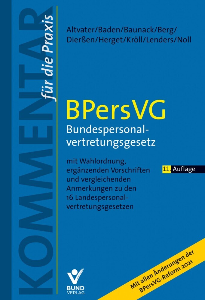 BPersVG - Bundespersonalvertretungsgesetz main product photo