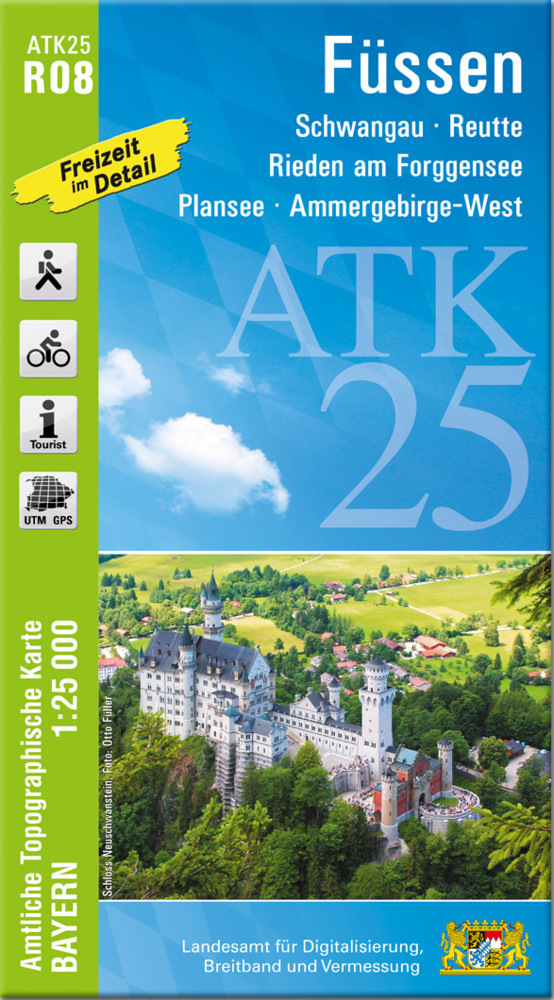 ATK25-R08 Füssen (Amtliche Topographische Karte 1:25000) main product photo