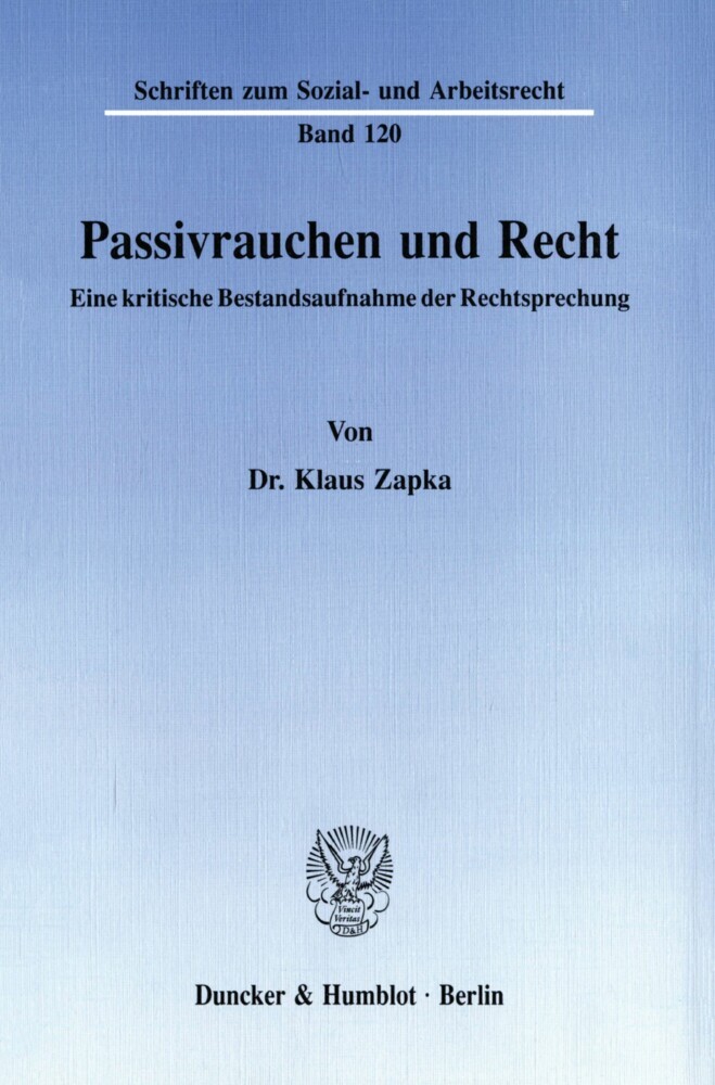 Passivrauchen und Recht. main product photo