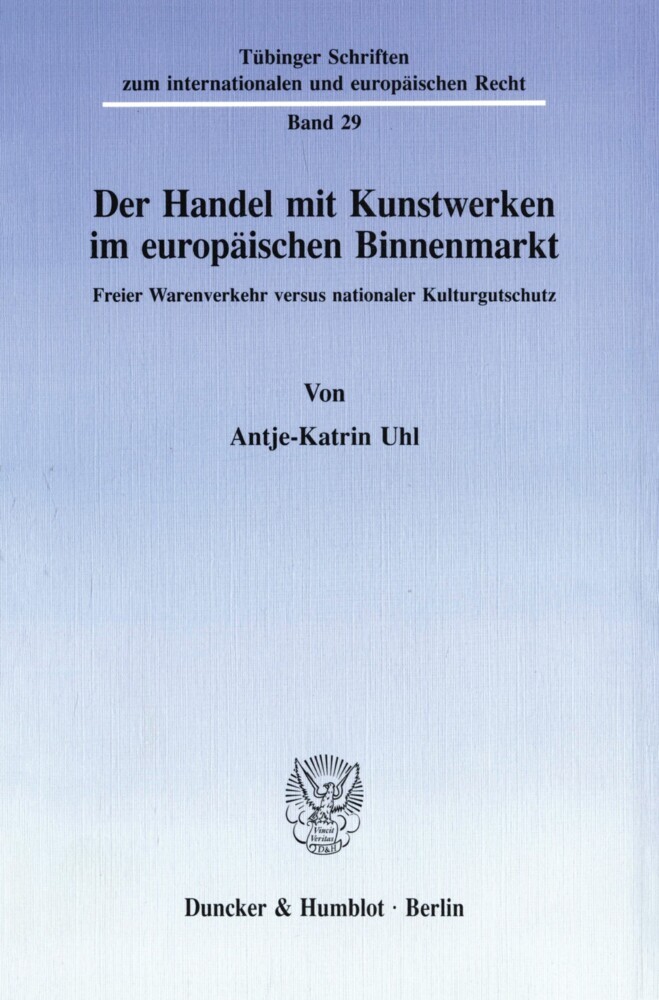 Der Handel mit Kunstwerken im europäischen Binnenmarkt. main product photo
