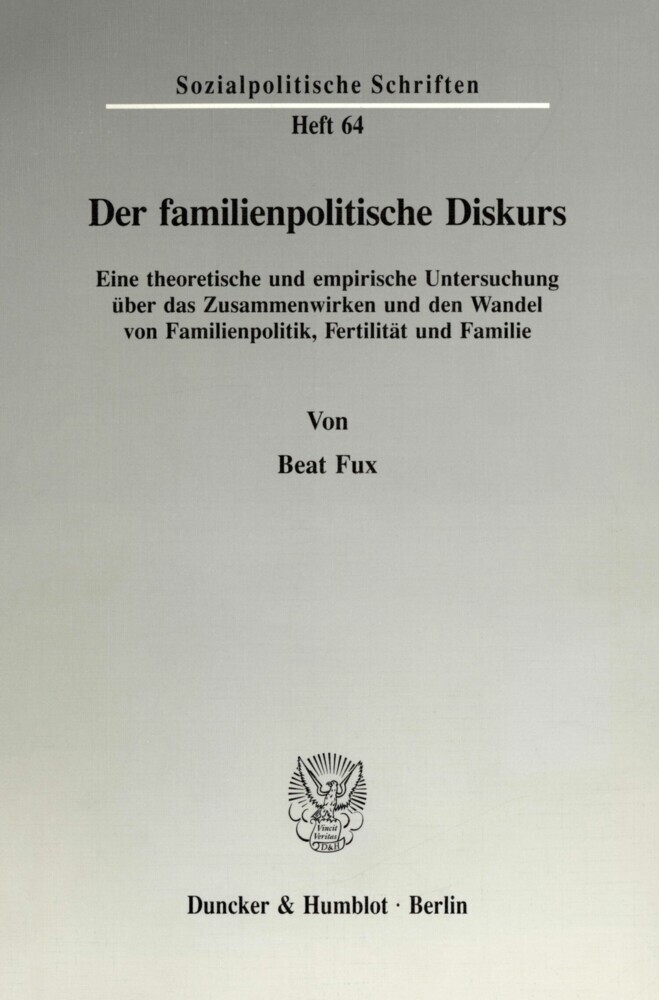 Der familienpolitische Diskurs. main product photo