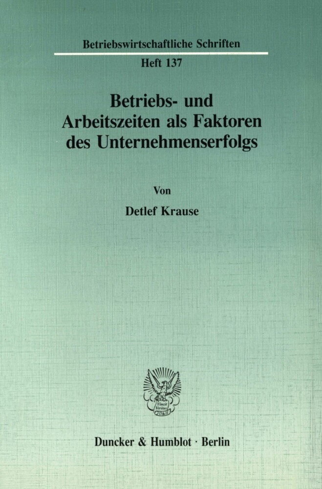 Betriebs- und Arbeitszeiten als Faktoren des Unternehmenserfolgs. main product photo