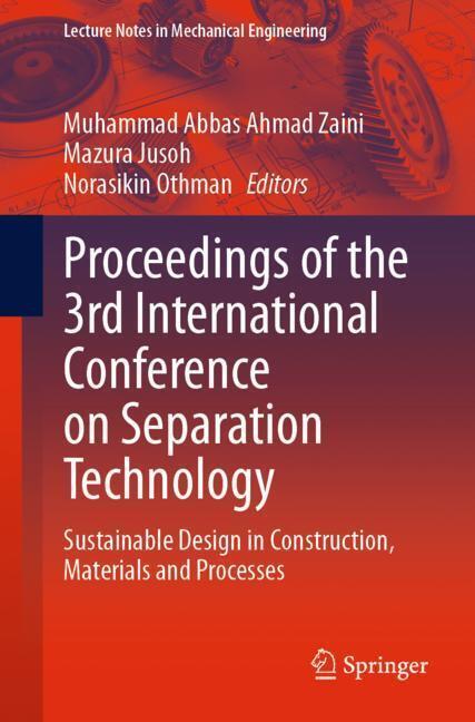 Proceedings of the 3rd International Conference on Separation Technology main product photo