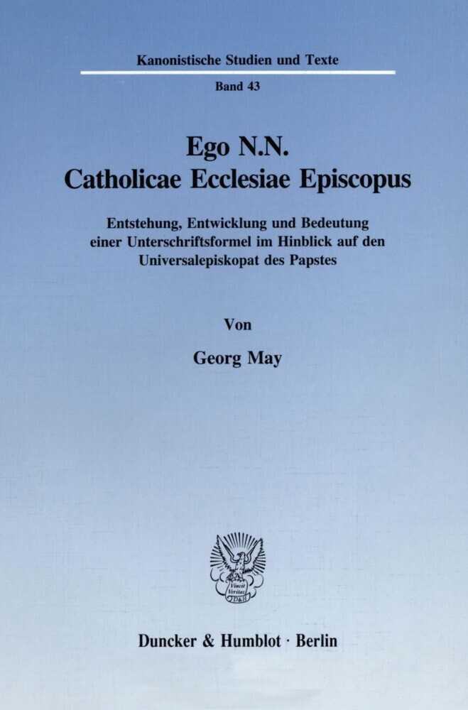 Ego N.N. Catholicae Ecclesiae Episcopus. main product photo