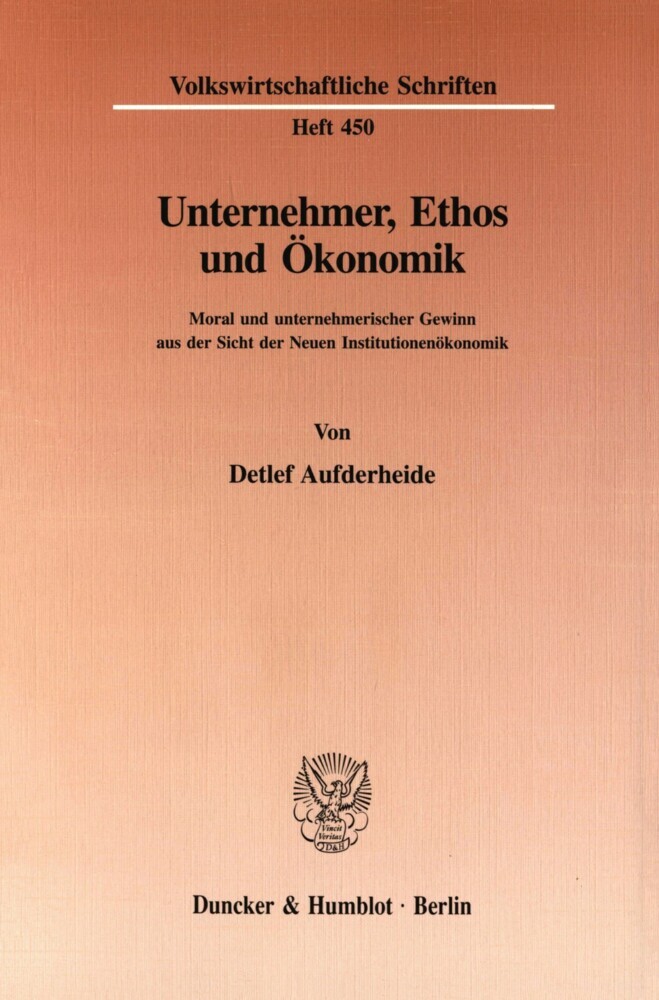 Unternehmer, Ethos und Ökonomik. main product photo