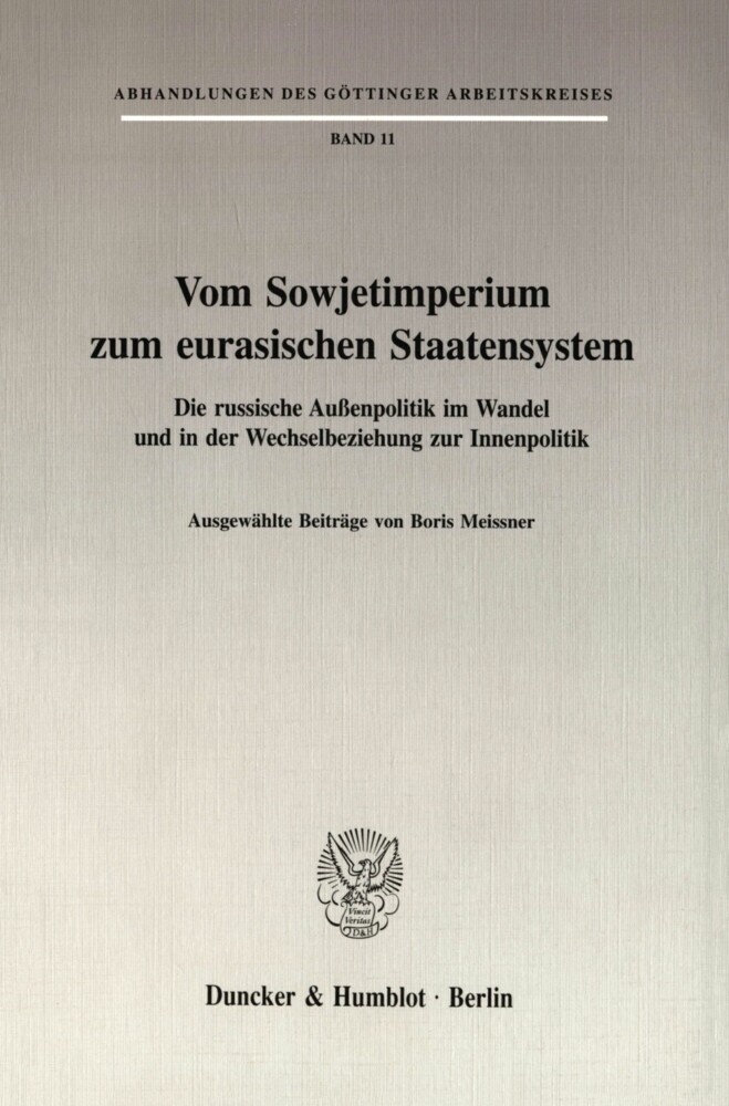 Vom Sowjetimperium zum eurasischen Staatensystem. main product photo