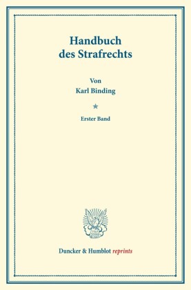 Handbuch des Strafrechts.