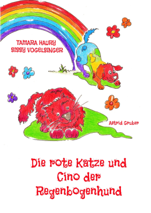 Die rote Katze und Cino der Regenbogenhund