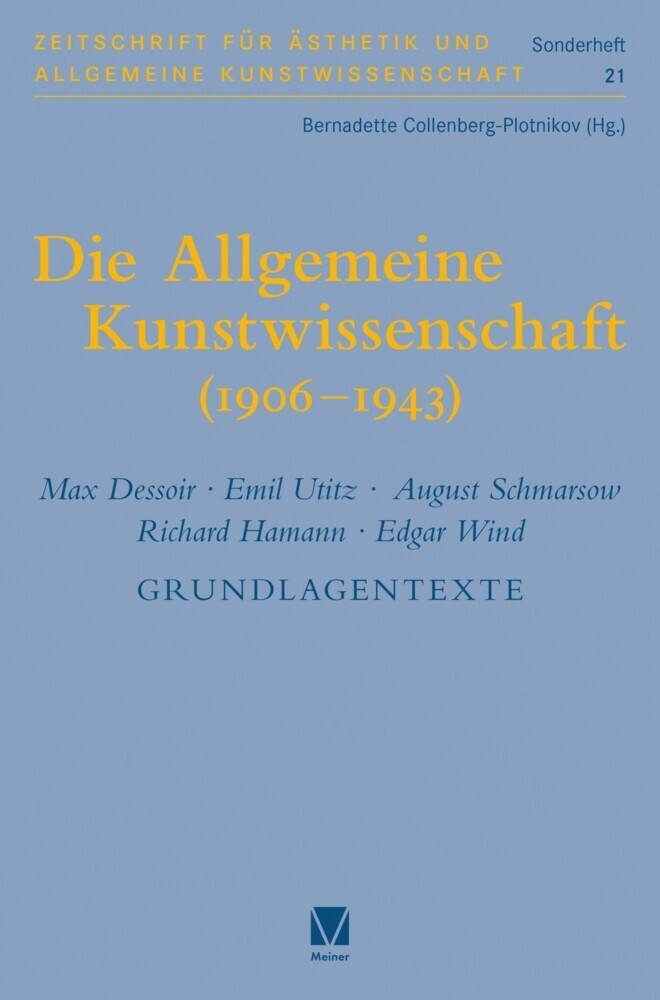 Die Allgemeine Kunstwissenschaft (1906-1943). Band 2 main product photo