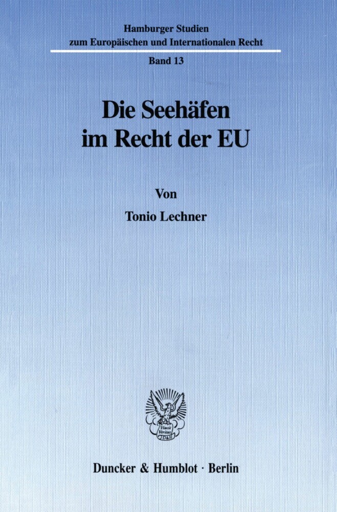 Die Seehäfen im Recht der EU. main product photo